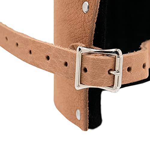 Bucket Boss Pro Leather Knee Pads 92013, Tan|Brown - Image 4