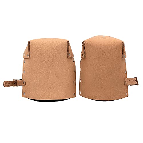Bucket Boss Pro Leather Knee Pads 92013, Tan|Brown - Image 2