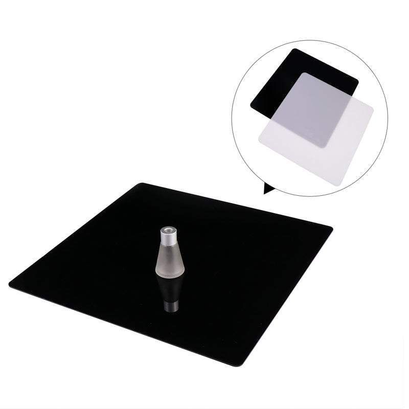 2pcs Mirror Plate Photo Backdrops Props Reflector Background Ornaments - Image 1