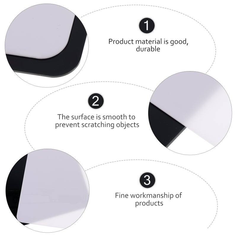 2pcs Mirror Plate Photo Backdrops Props Reflector Background Ornaments - Image 5
