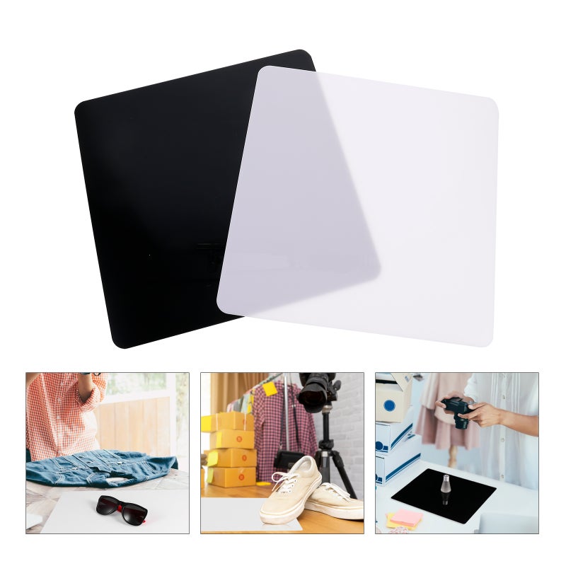 2pcs Mirror Plate Photo Backdrops Props Reflector Background Ornaments - Image 3