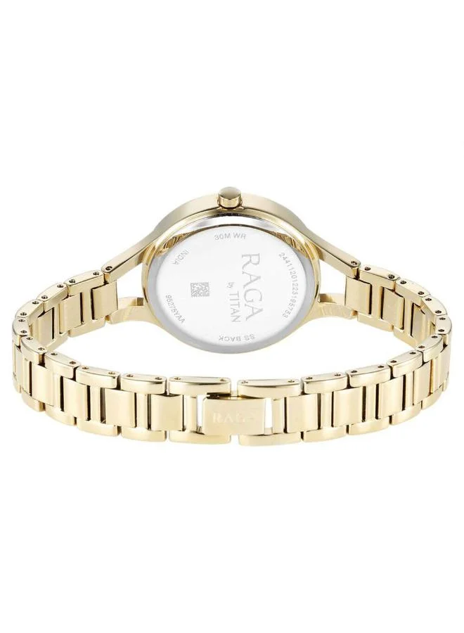 TITAN Women Analog Display Watch With Gold Metal Strap - 95275YM01