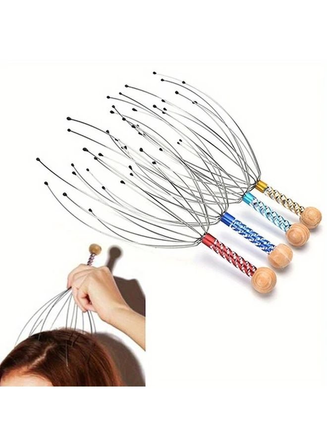 Random Color Octopus Head Massager For Scalp Neck Stress Relief And Spa Relaxation - Image 4