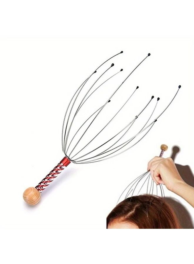 Random Color Octopus Head Massager For Scalp Neck Stress Relief And Spa Relaxation - Image 5