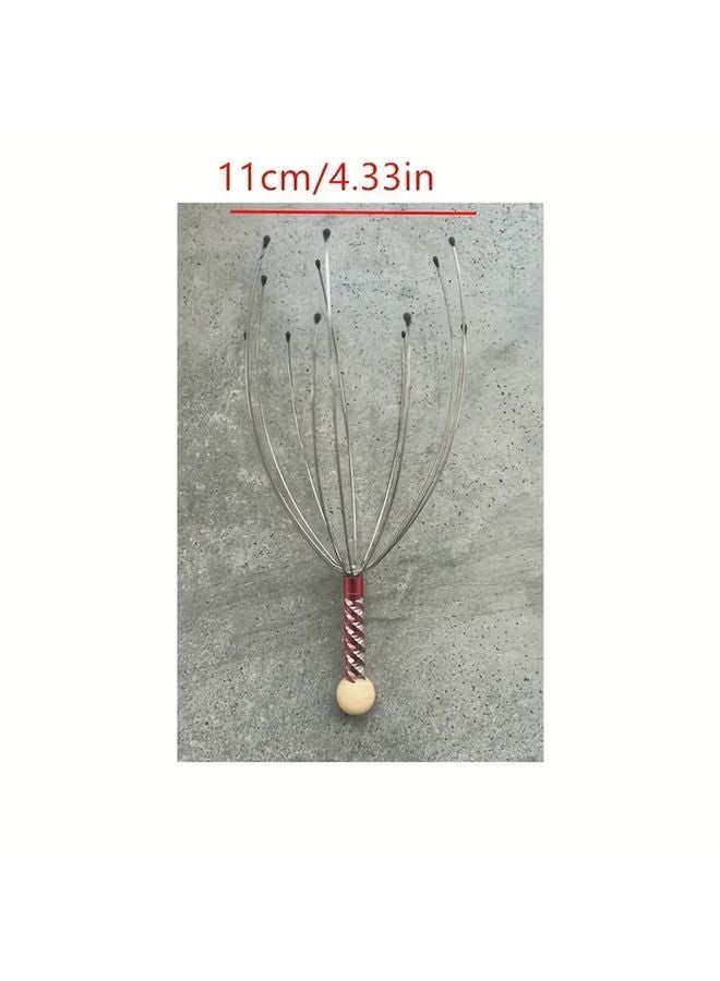 Random Color Octopus Head Massager For Scalp Neck Stress Relief And Spa Relaxation - Image 3