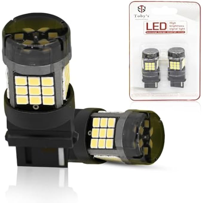 توبيز T20 3156 2835 42Smd مصباح ليد أبيض فائق السطوع 12 فولت بديل أبيض لمبات رقاقة 2835 خالية من الأخطاء في Canbus لضوء الرجوع للخلف ضوء الفرامل عبوة من قطعتين - Image 2