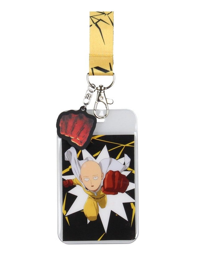 JUST FUNKY One Punch Man Manga Saitama Id Badge Holder Keychain Lanyard W/Rubber Pendant (Multicoloreded, One Size) - Image 2