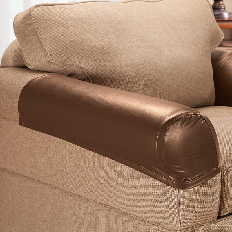 Fox Valley Traders Faux leather Arm Rest Covers, Set of 2 - Image 3