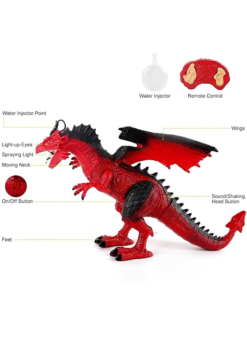 Remote Control Dinosaur Figures RC Walking Dinosaur Looking Large Size with Roaring Spraying Light Up Eyes Dragon Toy Gifts for Kids - Image 3