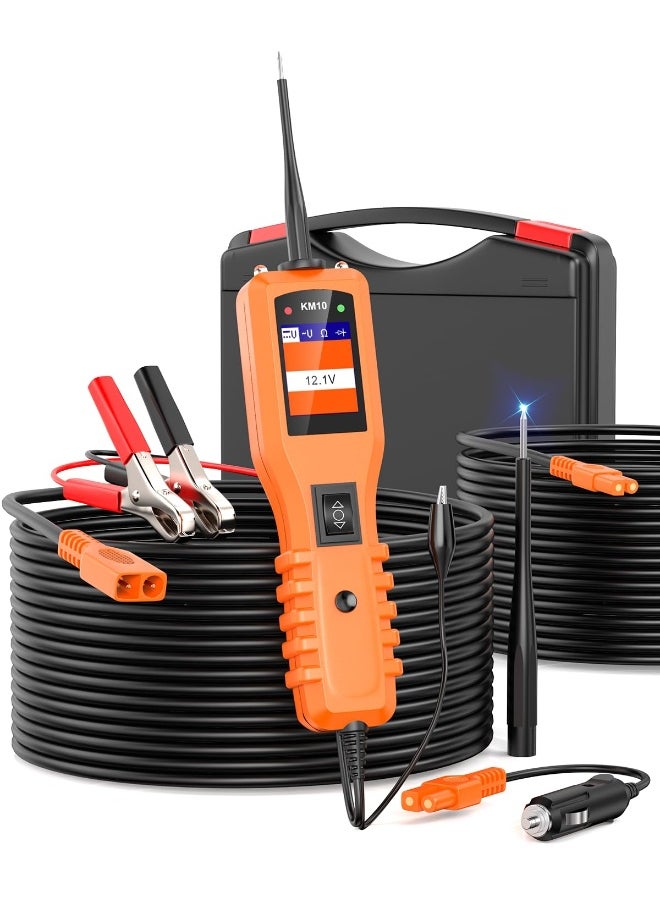 Generic Automotive Circuit Tester KM10 Professional Power Circuit Probe Kit - DC/AC Current Resistance Diodes Vehicle Voltage Signal Diagnostic Activating Components Tools for 12V to 24V Electrical System  - Image 3