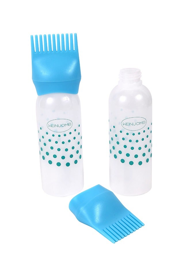 LAWAZIM Hair Dyeing Bottle with Comb - 2-Piece 160ml Blue - Refillable Plastic Comb Applicator Bottle with Ergonomic and Easy-to-Clean Design - Ideal for Hair Dye, Treatments, and Root Touch-Up - Image 2