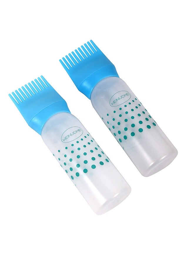 LAWAZIM Hair Dyeing Bottle with Comb - 2-Piece 160ml Blue - Refillable Plastic Comb Applicator Bottle with Ergonomic and Easy-to-Clean Design - Ideal for Hair Dye, Treatments, and Root Touch-Up - Image 3