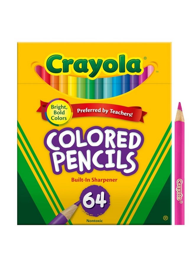 كرايولا أقلام تلوين صغيرة من كرايولا (قد تختلف الألوان)، لوازم تلوين للأطفال، 64 قطعة، هدية - Image 2