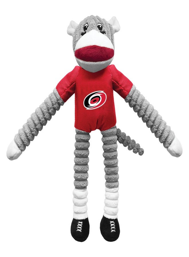 ليتل إيرث مجموعة ألعاب Littlearth NHL Carolina Hurricanes المكونة من دمية جورب على شكل قرد وقرص طائر، لون الفريق، مقاس واحد - Image 2