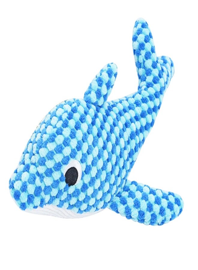 TONYFY Ocean Plush Dog Toys, Squeaky Chew Toys for Puppy Small Medium Dogs, Interactive Squeaker & Crinkle Paper Toys to Keep Them Busy, Cute Sea Creature Design (Dark Blue Dolphin) - Image 1