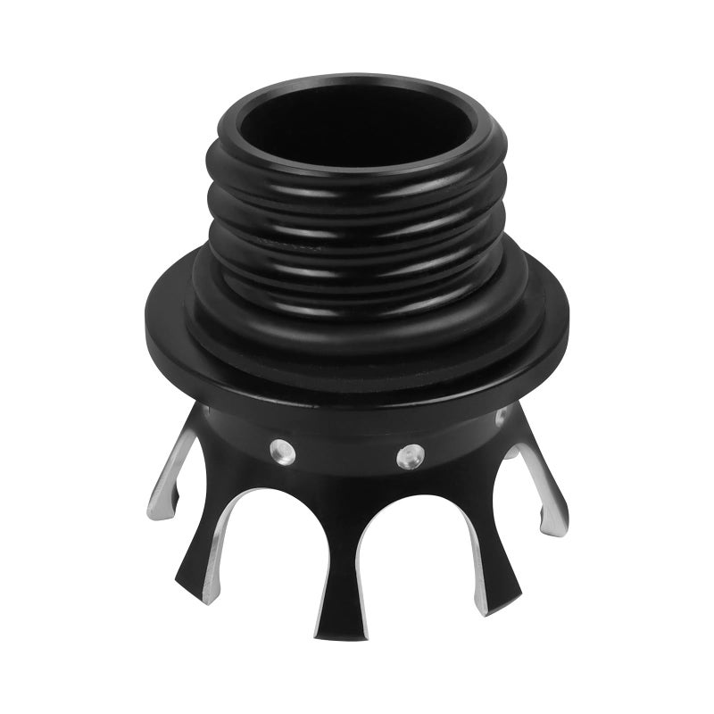 BAIONE Worldmotop Motorcycle King Crown Gas Cap Fuel Tank Cover Right-hand Thread Reservoir Aluminum Oil Cap Compatible with Harley Sportster XL 883 1200 48 Dyna Touring Road King Softail (black) - Image 3