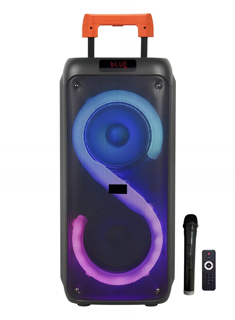 iDigit 40W Bluetooth Trolley Speaker with Wireless Microphone and Remote Control, Portable Speaker Support FM/USB/TFCard, Rechargeable Battery Perfect for Home, Parties, Karaoke, Travel - Image 1