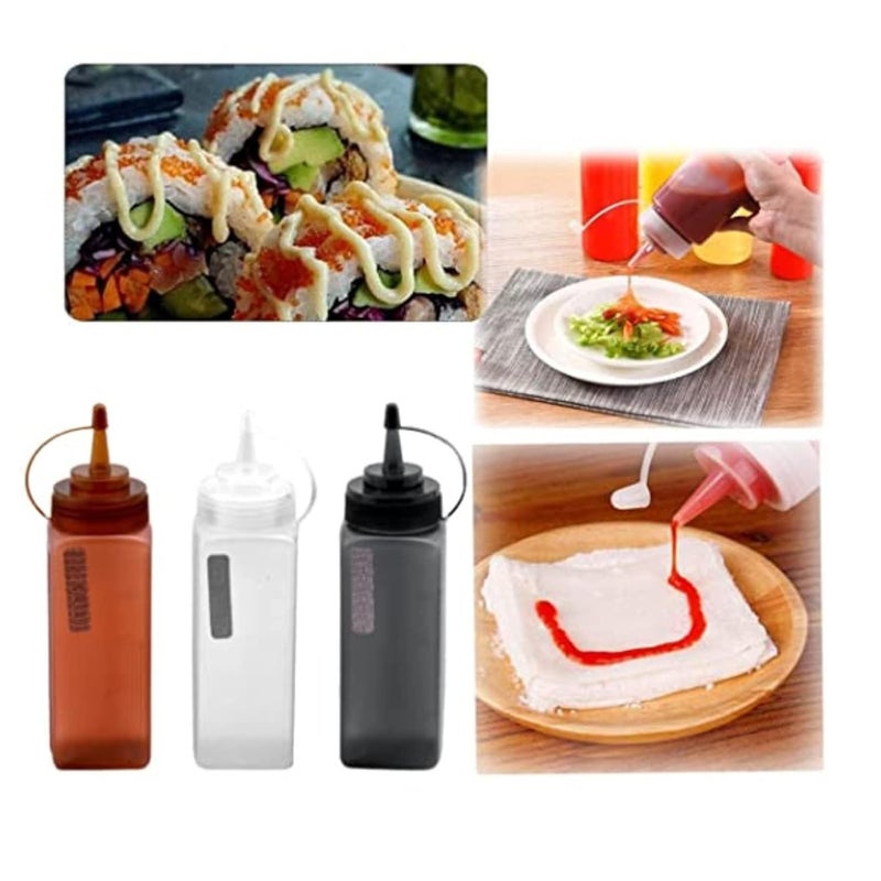 SBA PRIME sbaprime Squeeze Bottle Ketchup Mustard Honey Sauce Dispenser Bottle 500 ml Bottle Pack of 3 - Image 3