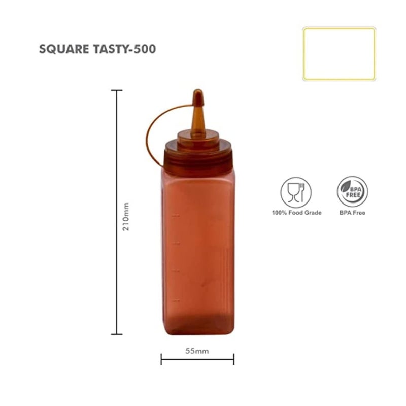 SBA PRIME sbaprime Squeeze Bottle Ketchup Mustard Honey Sauce Dispenser Bottle 500 ml Bottle Pack of 3 - Image 2
