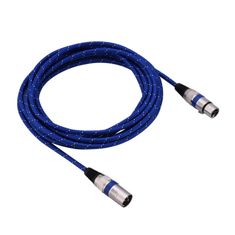 كابل ميكروفون XLR ذكر إلى أنثى قابس توازن 3 دبابيس كابل صوت MIC - مضفر بالنايلون لمضخم الطاقة وخلاط الصوت المسرحي - Image 4