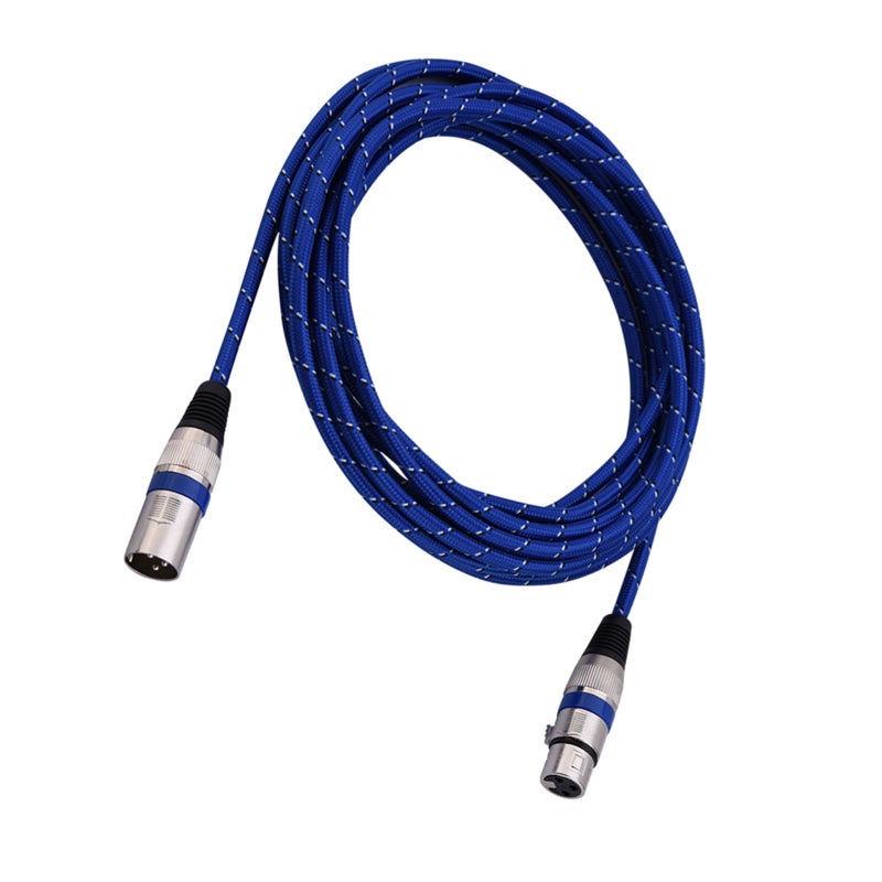 كابل ميكروفون XLR ذكر إلى أنثى قابس توازن 3 دبابيس كابل صوت MIC - مضفر بالنايلون لمضخم الطاقة وخلاط الصوت المسرحي - Image 3