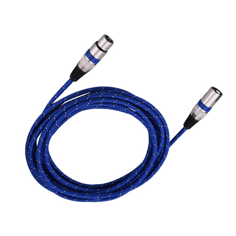 كابل ميكروفون XLR ذكر إلى أنثى قابس توازن 3 دبابيس كابل صوت MIC - مضفر بالنايلون لمضخم الطاقة وخلاط الصوت المسرحي - Image 2