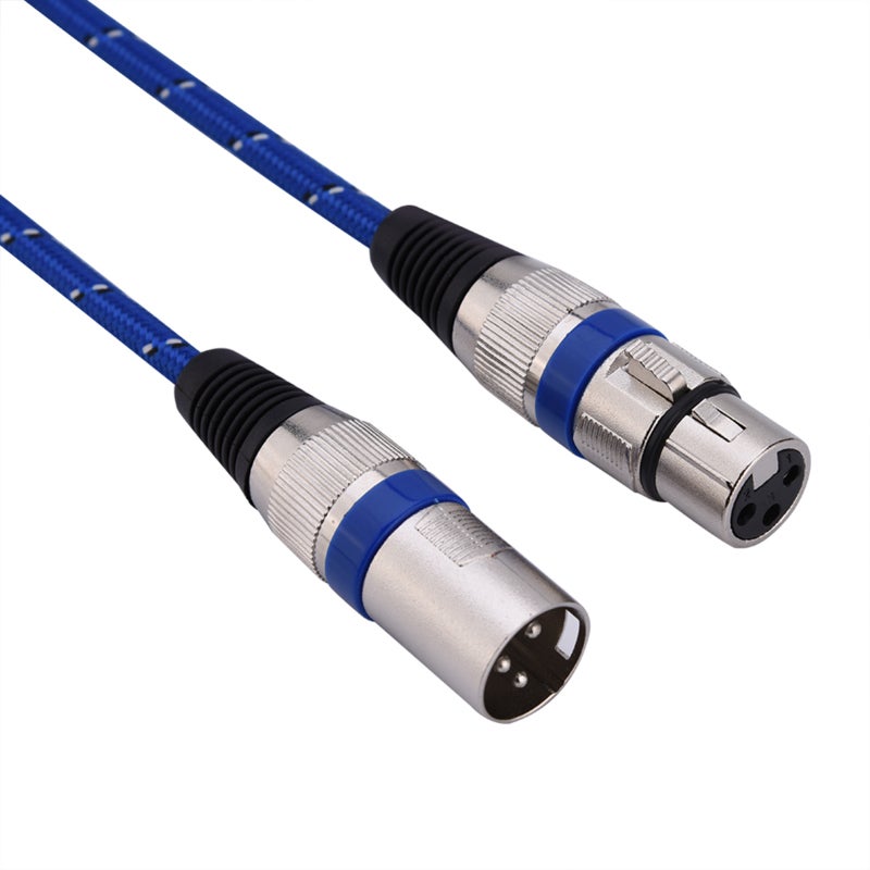 كابل ميكروفون XLR ذكر إلى أنثى قابس توازن 3 دبابيس كابل صوت MIC - مضفر بالنايلون لمضخم الطاقة وخلاط الصوت المسرحي - Image 5
