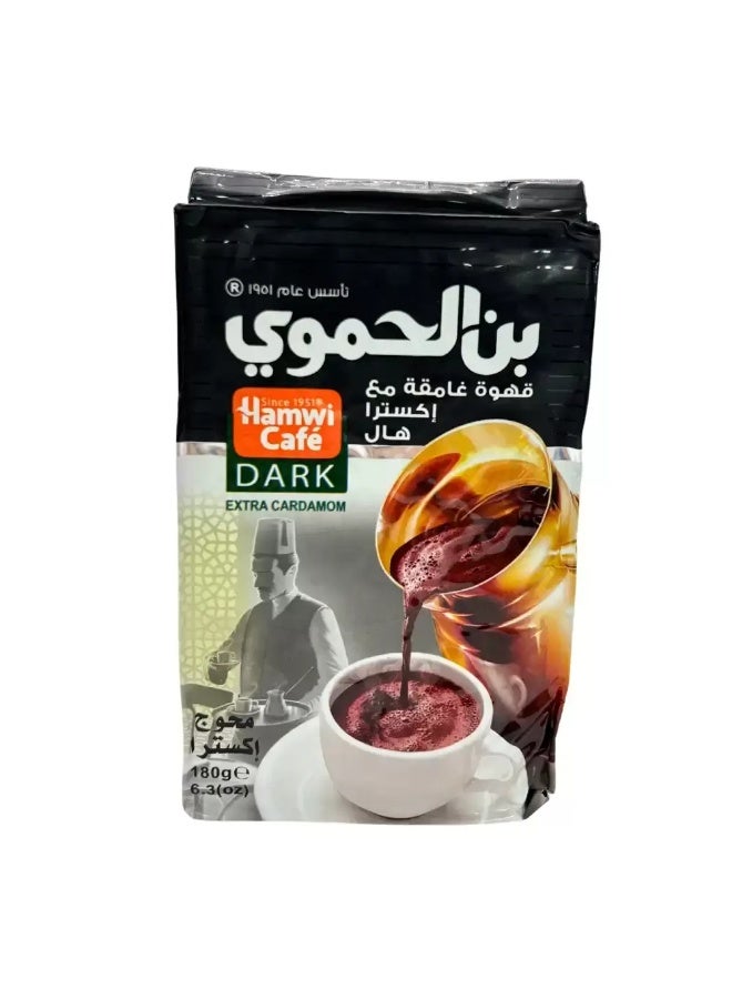 Hamwi CafÃƒÂ© Dark Turkish Coffee Powder Finely Grinded With Extra Cardamom- 180gms - Image 1