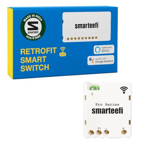 Smarteefi WiFi 1 Node 16A Smart Switch (PRO-SERIES) with Power Monitoring, Retrofit Smart Switch for Home Automation, No hub required, Compatible with Alexa & Google Home (1 Node-16A Energy Monitor) - Image 1