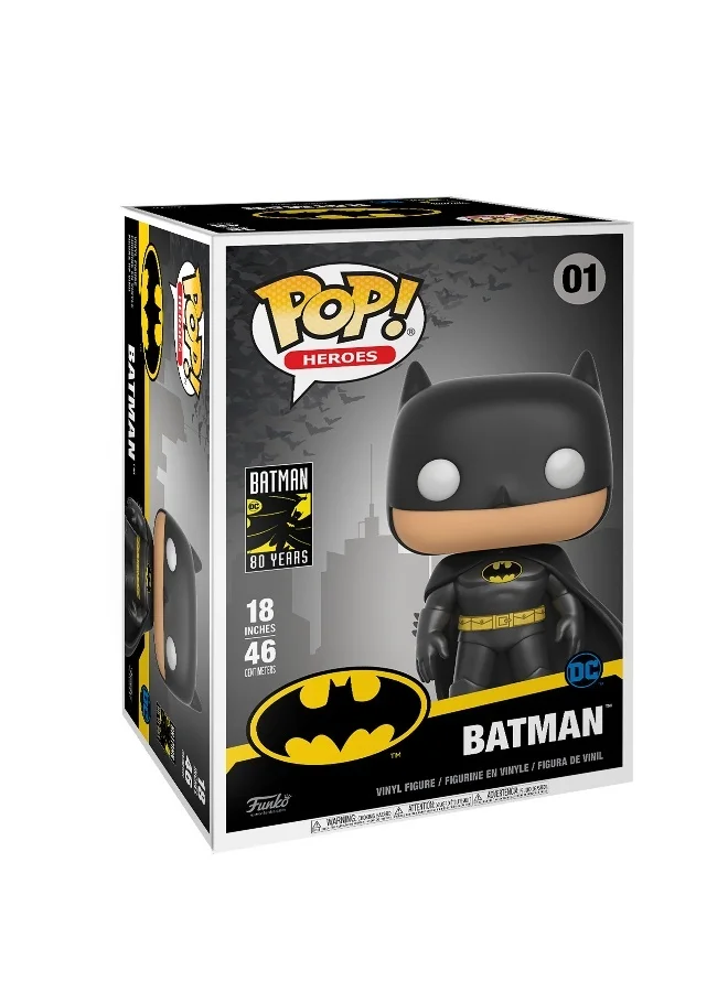 فانكو Mega Sized! Heroes: DC - Batman 18 Inches, Collectible Vinyl Figures - Gift Idea - Official Merchandise - Toys for Kids & Adults - Model Figure for Collectors and Display