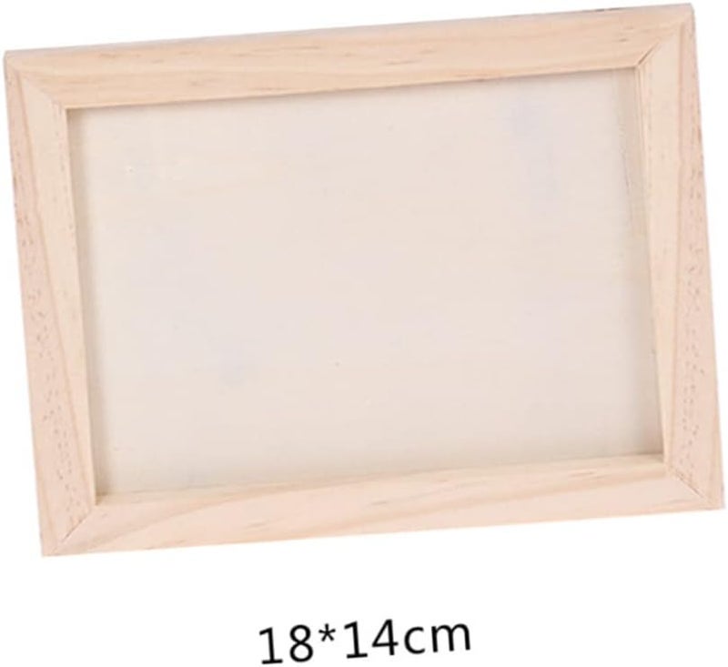 2Pcs Unfinished Wooden Picture Frames 5x7 Inch DIY Artwork Display Stands for Wall Decoration - Image 3
