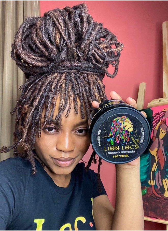Beard Gains - Lion Locs Hair Locking Dreads Moisturizer for Dreadlocks, Locks, Microlocs, Interlocks, Braidlocks, Braids, Fauxlocs, Twistlocks, or Sisterlocks | - Large Container Residue and Build-Up Free (8oz) - Image 1