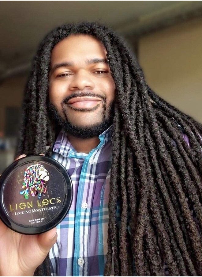 Beard Gains - Lion Locs Hair Locking Dreads Moisturizer for Dreadlocks, Locks, Microlocs, Interlocks, Braidlocks, Braids, Fauxlocs, Twistlocks, or Sisterlocks | - Large Container Residue and Build-Up Free (8oz) - Image 1