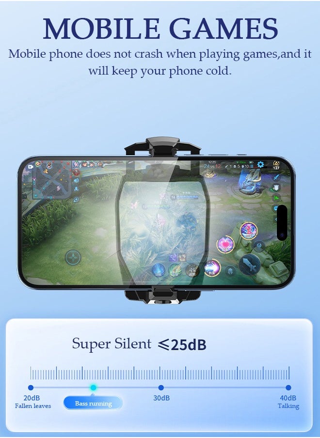 DUNISO Phone Cooler for Live Streaming and Gaming Fast Phone Cooling Fan, Semi-Conductor Cooling Chip Mobile Phone Radiator, Fit All Types of iPhone Android Smartphones  - Image 4