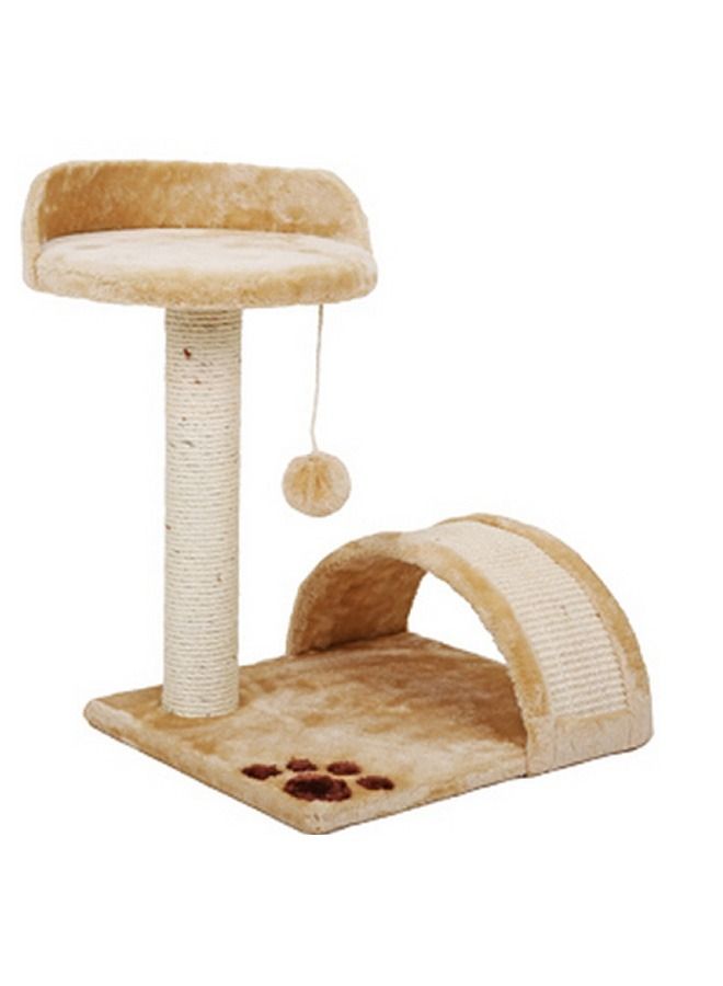 Al theqa Cat Tree Condo with Scratching Post beige - Image 1