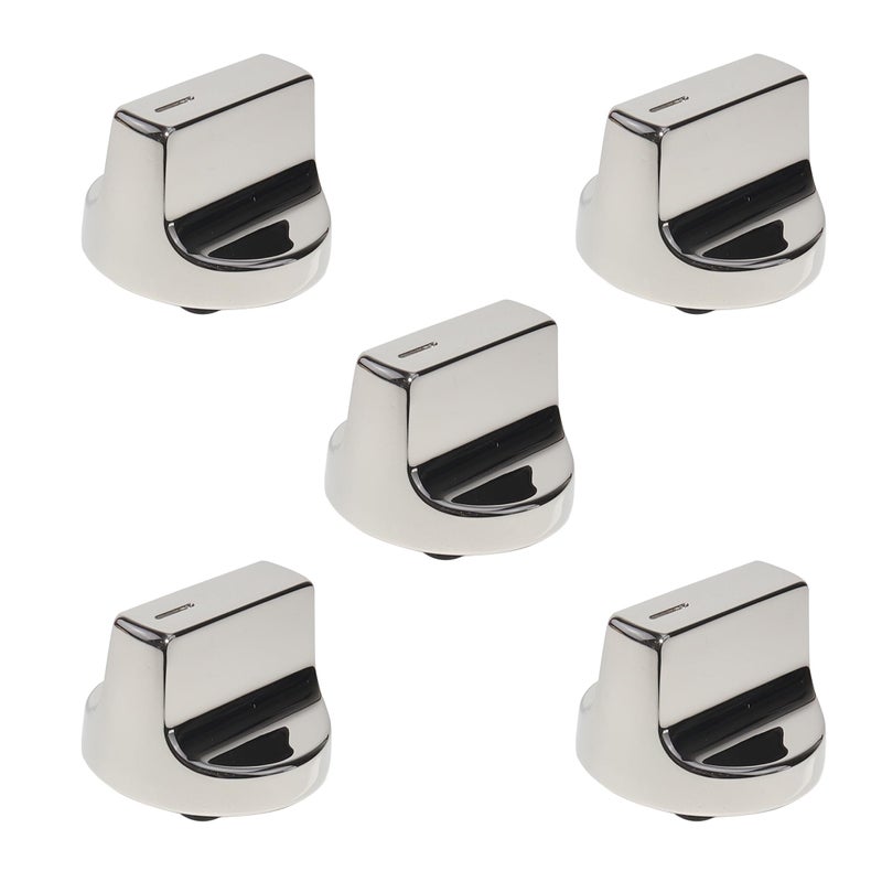 Caoooort Upgraded Stainless Steel W11366438 Stove Knobs, Compatible with Whirlpool Range WCG55US0HS00 WCG55US0HS05 WCG55US6HS05 WCG77US0HS00 WCG77US0HS05, Replacements for W10850010 W11084623 Stove Knob, 5PCS - Image 1