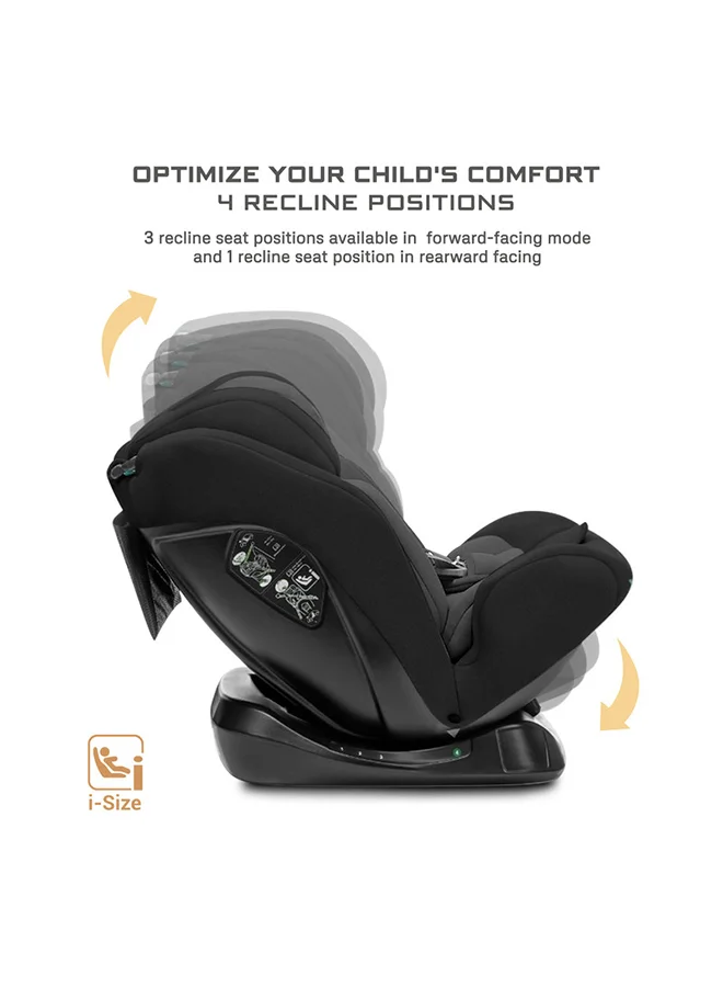 neobreez I-HEPTA All-in-1 Convertible Travel Car Seat for Baby, Toddler Child Girls Boys, i-Size, ECER129, Reclining&Adjustable Memory Foam, Lumbar&Reducing Cushion 0–36kg, 0–12Yrs, Group 0/1/2/3, 5-Point Harness