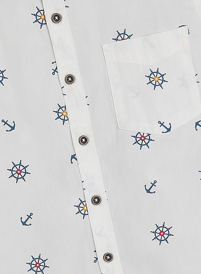 Infinity Kids Nautical Print Cotton Shirt - Image 4