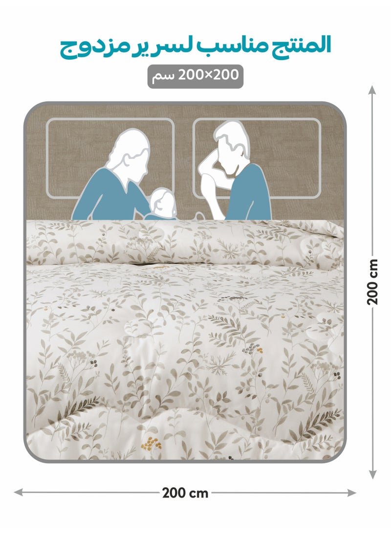 Donetella 6-Pcs Printed King Comforter Set | Fits 200x200 cm Size Bed | Soft Brushed Microfiber | Reversible Printed Comforter | 350 GSM Down Alternative Fill - Image 3