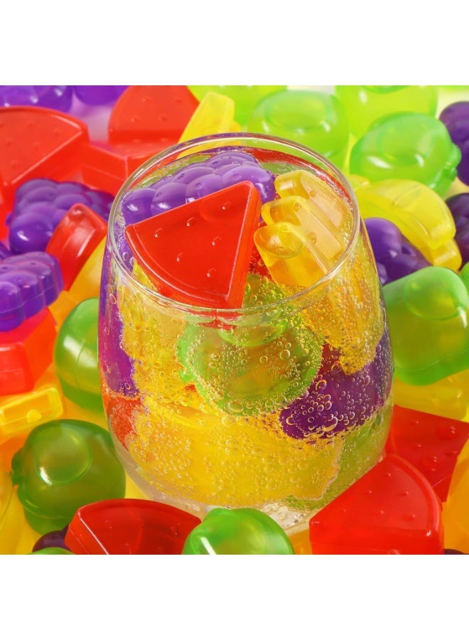Reusable Plastic Ice Cube Trays – Pack of 10 Colorful Fruit-Shaped Ice Molds Filled with Purified Water – Fun Frozen Cubes for Drinks, Juices, Smoothies, and Parties – Durable, Easy-to-Use Ice Trays - Image 2