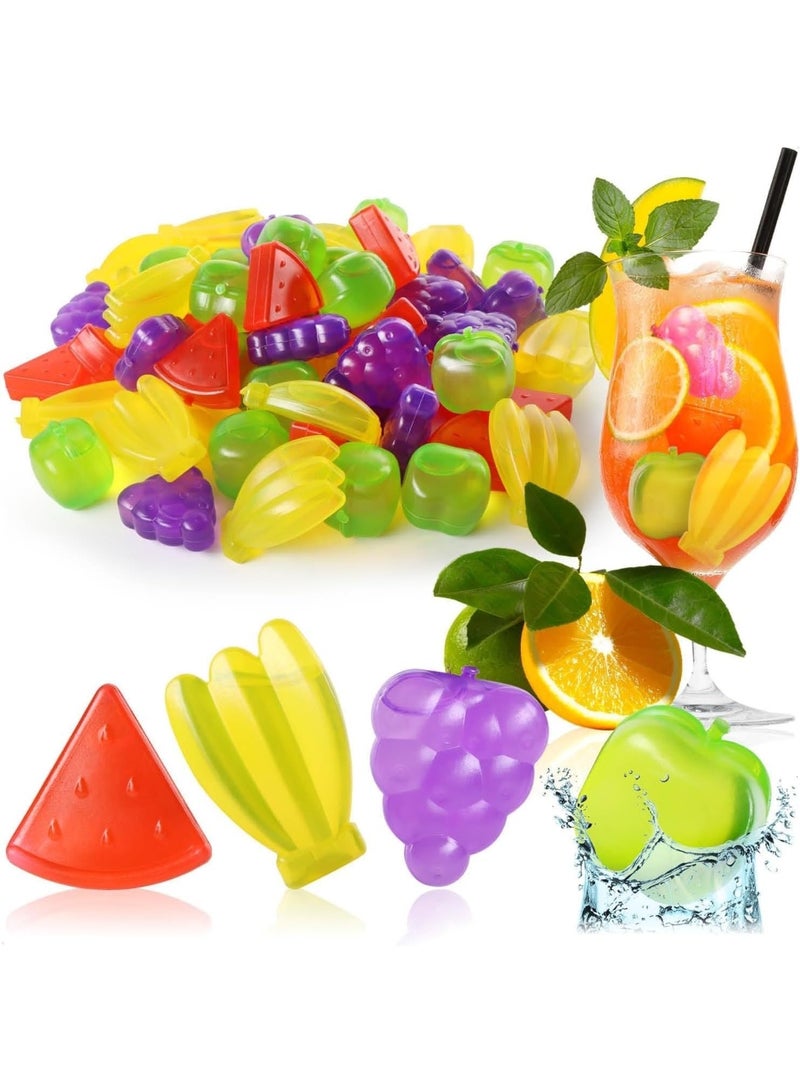 Reusable Plastic Ice Cube Trays – Pack of 10 Colorful Fruit-Shaped Ice Molds Filled with Purified Water – Fun Frozen Cubes for Drinks, Juices, Smoothies, and Parties – Durable, Easy-to-Use Ice Trays - Image 4