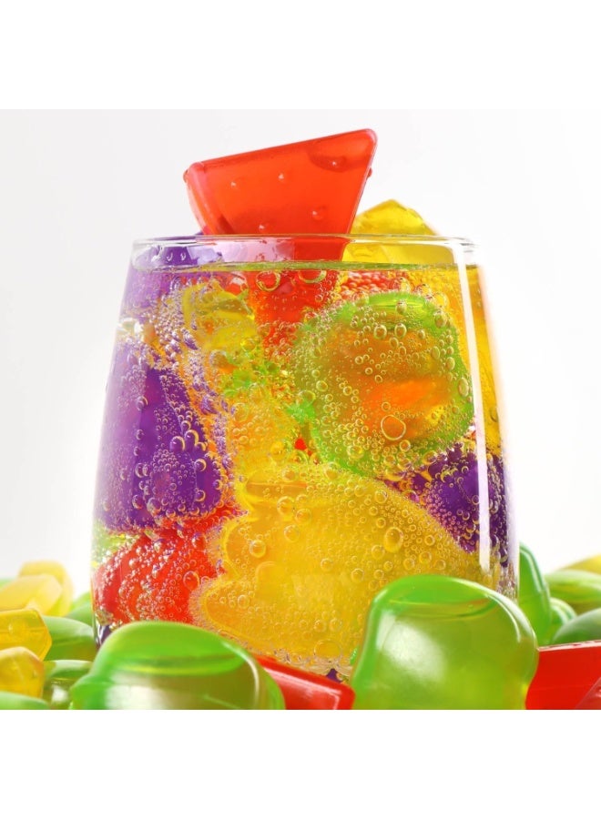 Reusable Plastic Ice Cube Trays – Pack of 10 Colorful Fruit-Shaped Ice Molds Filled with Purified Water – Fun Frozen Cubes for Drinks, Juices, Smoothies, and Parties – Durable, Easy-to-Use Ice Trays - Image 3