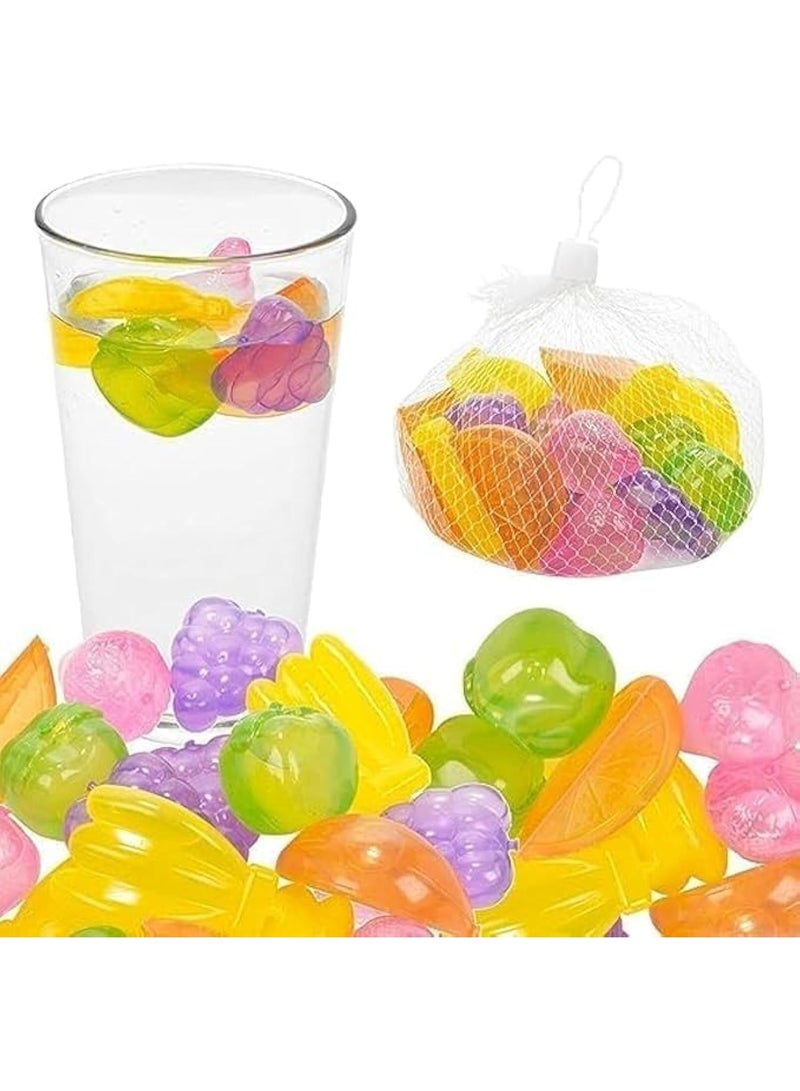 Reusable Plastic Ice Cube Trays – Pack of 10 Colorful Fruit-Shaped Ice Molds Filled with Purified Water – Fun Frozen Cubes for Drinks, Juices, Smoothies, and Parties – Durable, Easy-to-Use Ice Trays - Image 1