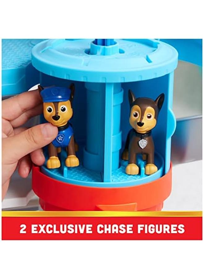 باو بترول مجموعة لعب برج المراقبة مع قاذفة سيارات لعبة 2 شخصيات تشيس أكشن كروزر الشرطة وإكسسوارات ألعاب الأطفال للأعمار من 3 سنوات فما فوق - Image 3