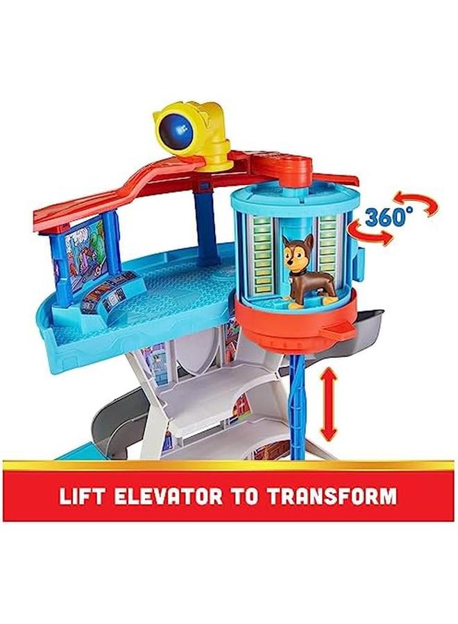 باو بترول مجموعة لعب برج المراقبة مع قاذفة سيارات لعبة 2 شخصيات تشيس أكشن كروزر الشرطة وإكسسوارات ألعاب الأطفال للأعمار من 3 سنوات فما فوق - Image 4