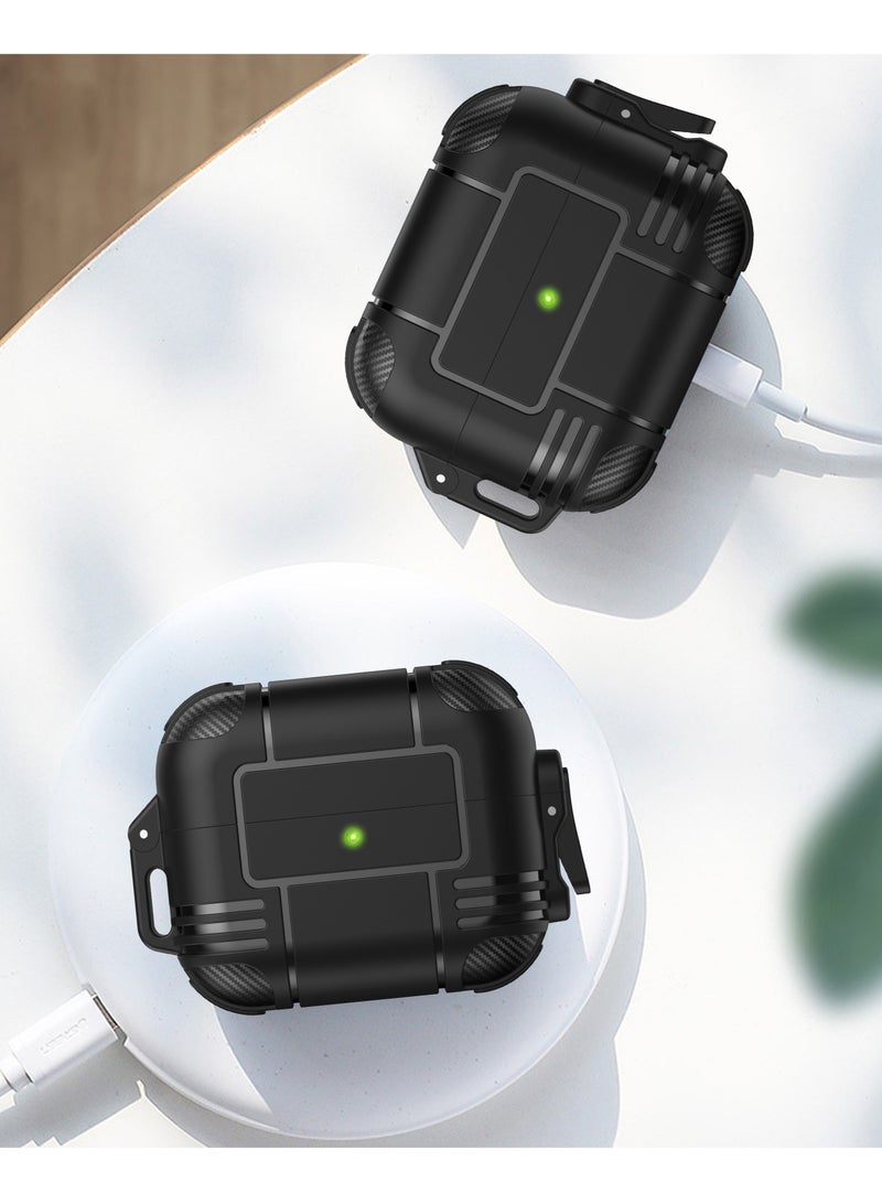 Contex Shockproof Protective Cover For Air Pods Pro with Lock Switch - Navy Green - Image 3