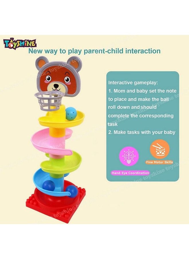 Toyshine 4 Layer Ball Drop And Roll Swirling Tower For Baby And Toddler Development Educational Toys ; Stack Drop And Go Ball Rampmulticolor  - Image 5