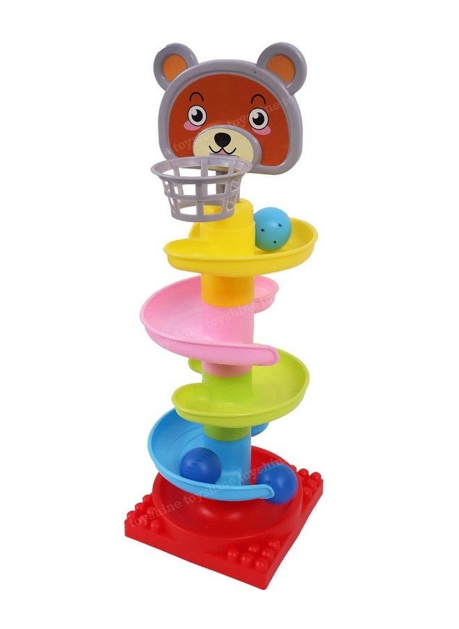 Toyshine 4 Layer Ball Drop And Roll Swirling Tower For Baby And Toddler Development Educational Toys ; Stack Drop And Go Ball Rampmulticolor  - Image 1