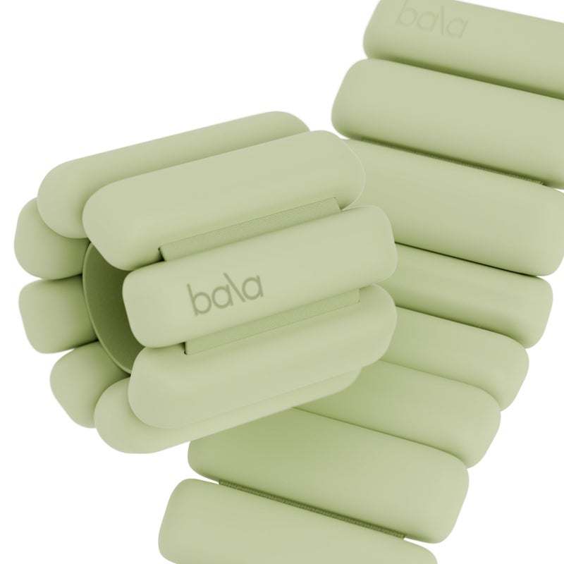Bala Bangles Wrist Ankle Weights for Women Men 1 lb Adjustable Weighted Bands Soft Silicone Arm Leg Weights for Pilates Yoga Walking Barre Home Workout Strength Training Exercise - Image 2