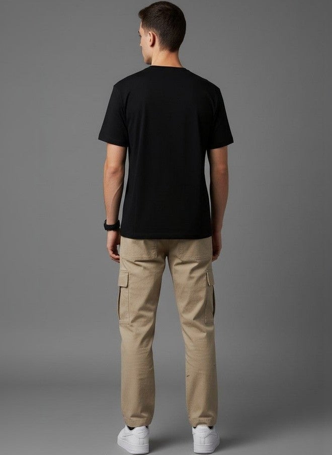 OUTLAWS Men's Typography Printed T-Shirt | 100% Cotton Round Neck Tee | Color Lock Technology | No Shrinkage - Image 5
